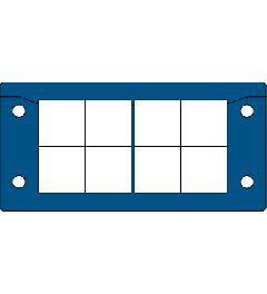 KEL-ER-BL 16/8 cable entry frame , 2p, 8/-, V2A+bushing,blue