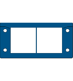 KEL-ER-BL 16/2 cable entry frame , 2p, -/2, V2A+bushing,blue