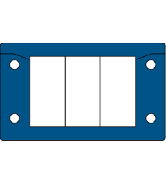 KEL-ER-BL 10/6 cable entry frame , 2p, 6/-, V2A, blue