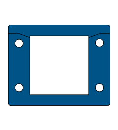 KEL-ER-BL B1 cable entry frame , 2p, -/1, V2A, blue