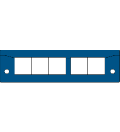 KEL-ER-BL-E5 cable entry frame , 2p, 5/-, blue