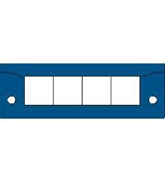 KEL-ER-BL-E4 cable entry frame , 2p, 4/-, V2A, blue