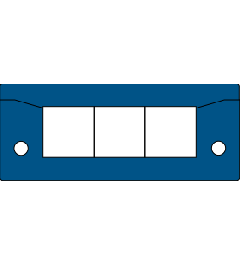 KEL-ER-BL-E3 cable entry frame , 2p, 3/-, V2A, blue