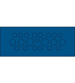 KEL-DPU-HD 24/21 cable entry plate, screw/snap-in, blue