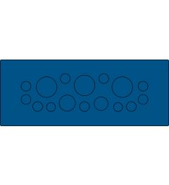 KEL-DPU-HD 24/16-1 cable entry plate, screw/snap-in, blue