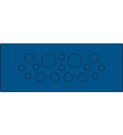 KEL-DPU-HD 24/16 cable entry plate, screw/snap-in, blue