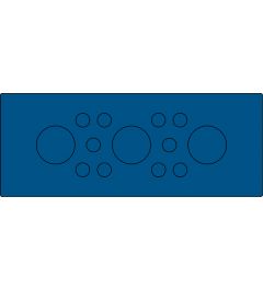 KEL-DPU-HD 24/13 cable entry plate, screw/snap-in, blue