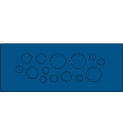 KEL-DPU-HD 24/14 cable entry plate, screw/snap-in, blue