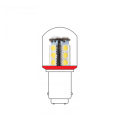 LED lamp BA15D 24VAC/DC rood