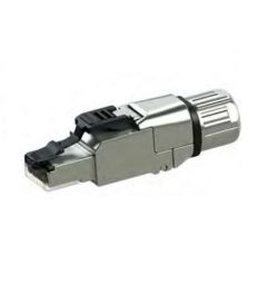 RJ45 connector recht, 8 datacontacten met wartel