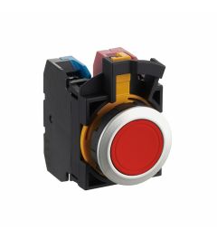 CW drukknop 22mm 1NC rood