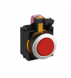 CW drukknop 22mm 1NC rood