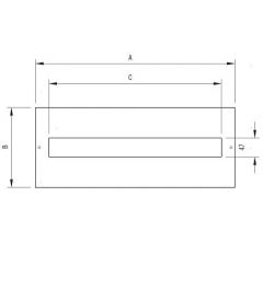 Paneel voor QM kast B.499mm H.149mm AISI304L open