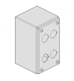 Drukknopkast 90mm 140mm D.85mm 4 gaten M22