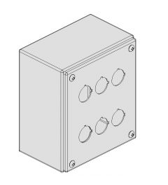 Drukknopkast 130mm 150mm D.85mm 6 gaten M22