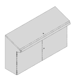 QP lessenaar 2 deuren B.1600mm H.950mm D.400mm