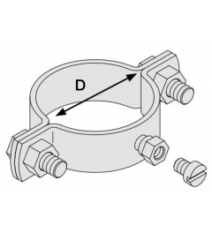 Montagebeugel D=3,0" RVS AISI316