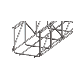 Cable trays heavy duty SS AISI316 100x100x3000mm