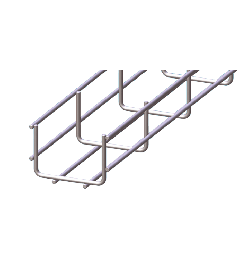 Draadgoot standaard Gegalvaniseerd 45x60x3000mm - Ø4mm