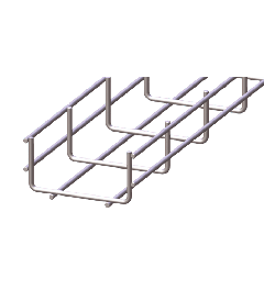 Cable trays standard SS AISI304 55x100x3000mm - Ø4mm