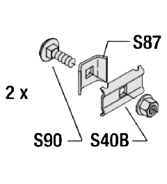 Koppelset voor S20 en S25 Gegalvaniseerd