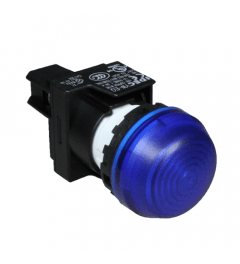 YW signaallamp + led 22mm blauw