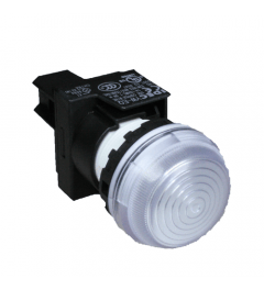 YW signaallamp + led 22mm wit